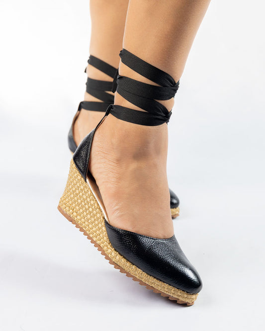 Amalia Cintas Cuero Negro 55mm