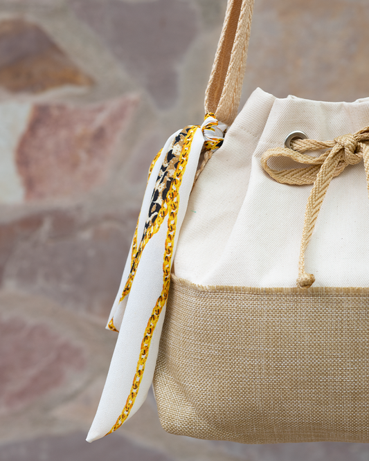 Bolso Candelaria Crudo x Yute