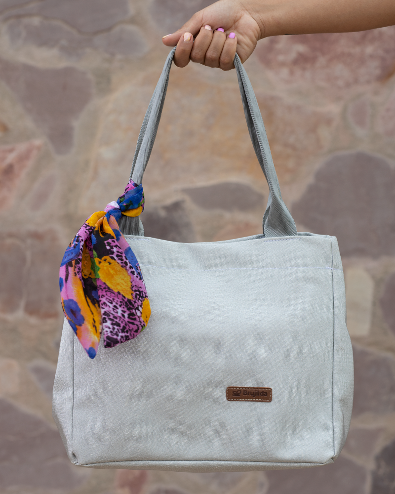 Bolso Fantasia Brillante Plateado