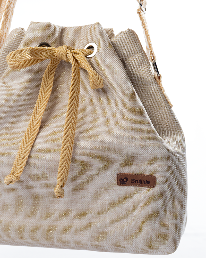 Bolso Pañoleta Brillante Dorado