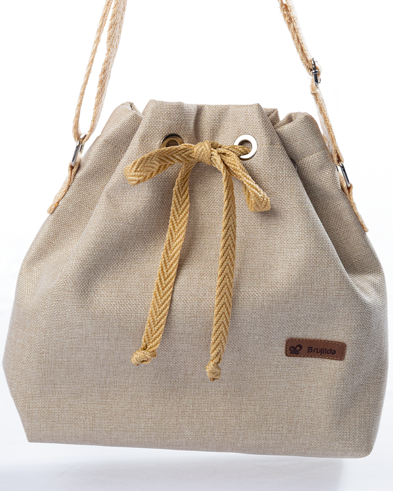 Bolso Pañoleta Brillante Dorado