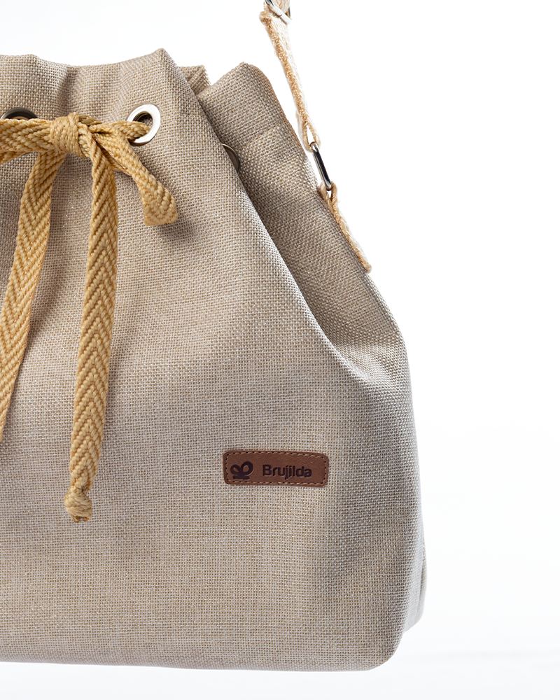 Bolso Pañoleta Brillante Dorado