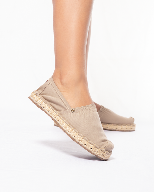 Espadrila Costura Lona Kaqui