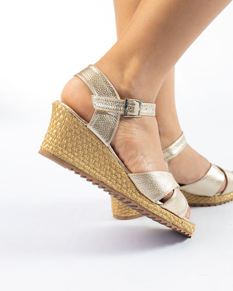 Silueta Cuero Dorado 45mm