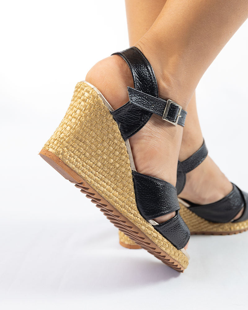 Silueta Cuero Negro 65mm