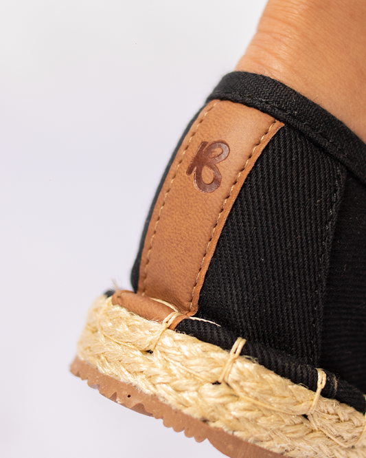 Espadrila Costura Negro