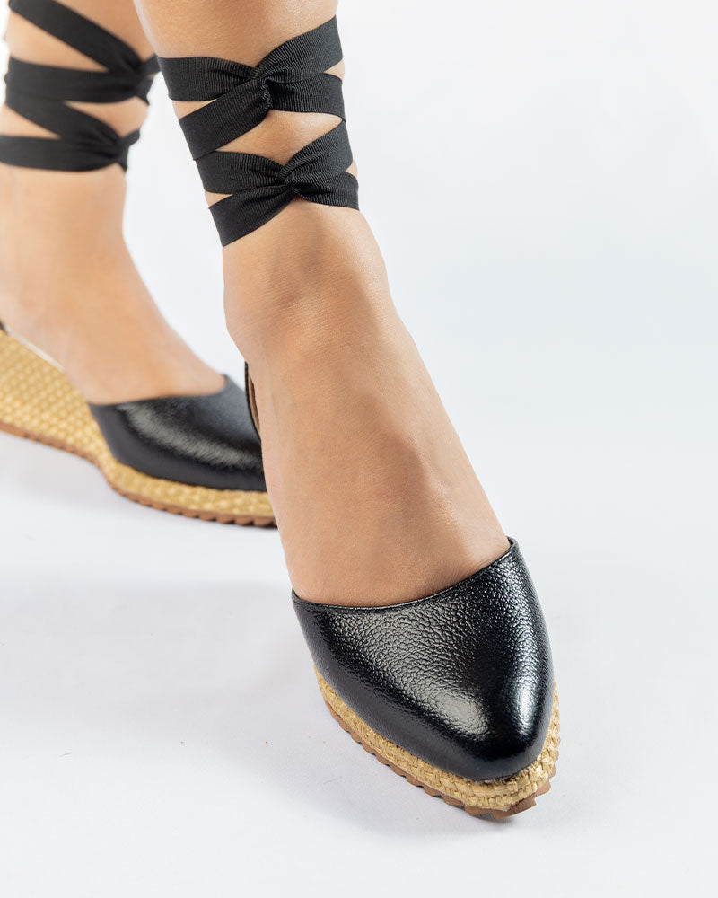 Amalia Cintas Cuero Negro 55mm