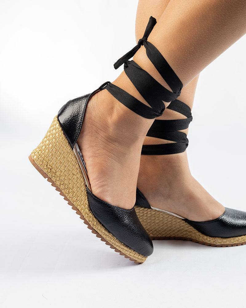 Amalia Cintas Cuero Negro 55mm