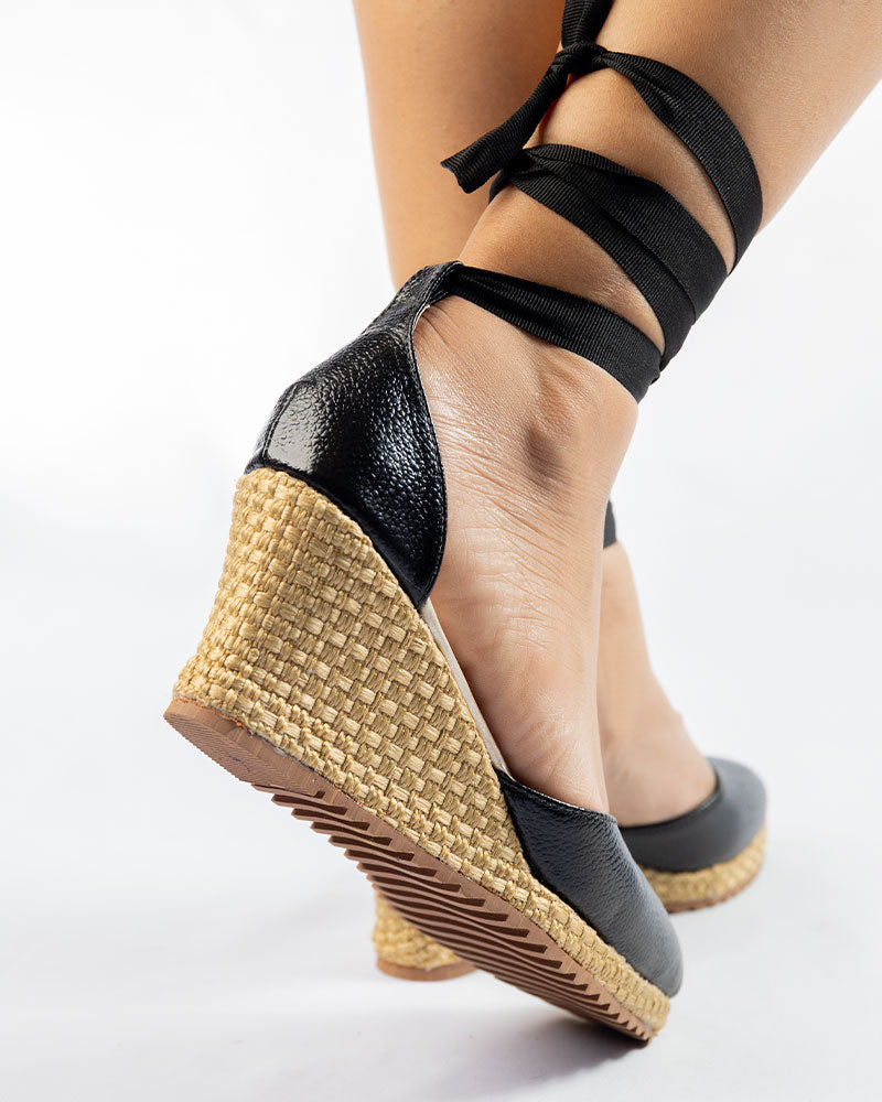 Amalia Cintas Cuero Negro 55mm