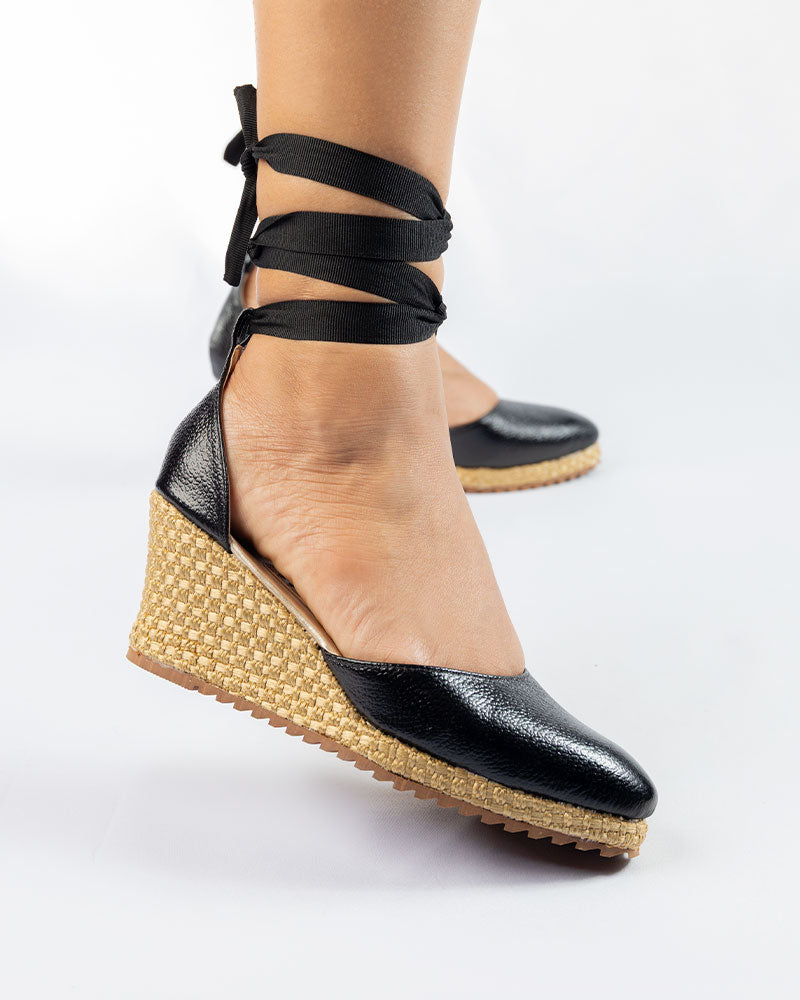 Amalia Cintas Cuero Negro 55mm