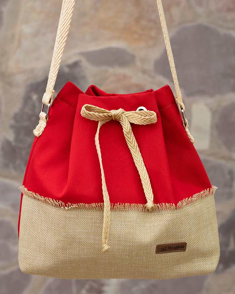 Bolso Candelaria Rojo x Yute