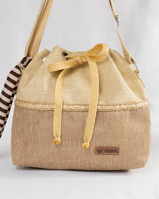 Bolso Pañoleta Yute Combinado