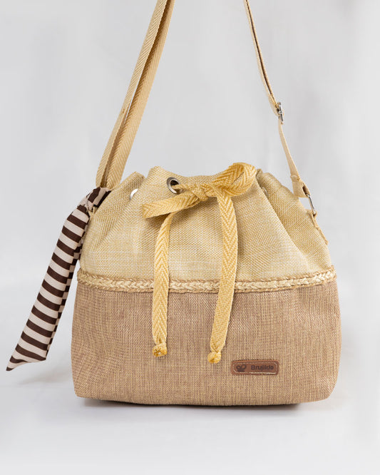 Bolso Pañoleta Yute Combinado