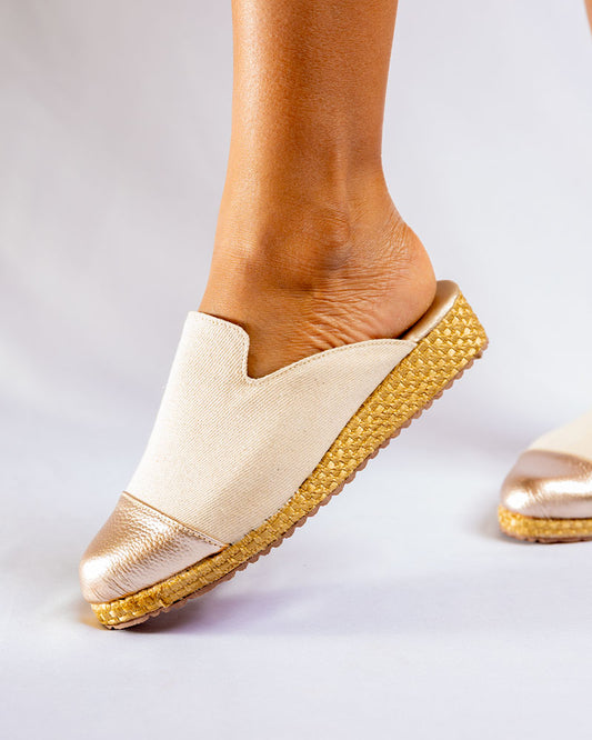 Japonesita Crudo con Cuero Dorado 15mm