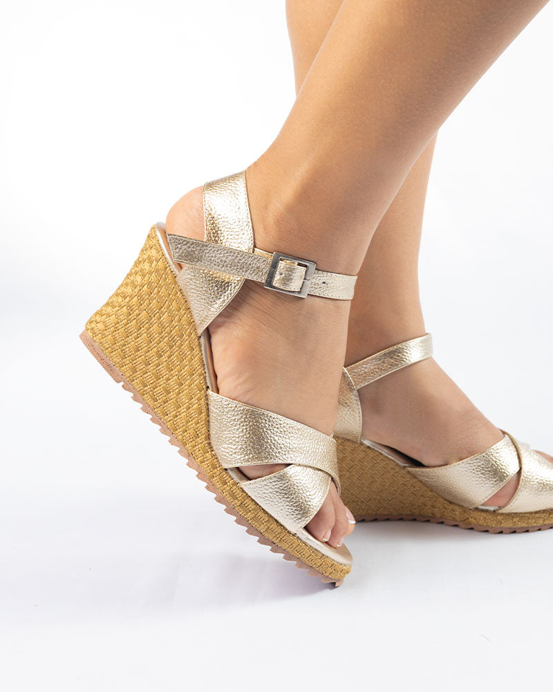 Silueta Cuero Dorado 65mm